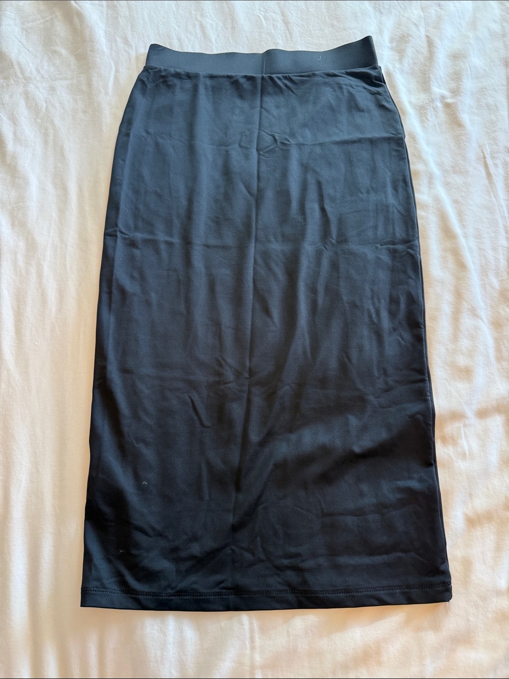 BCBGeneration Black Midi Pencil Skirt with Elastic Waistband